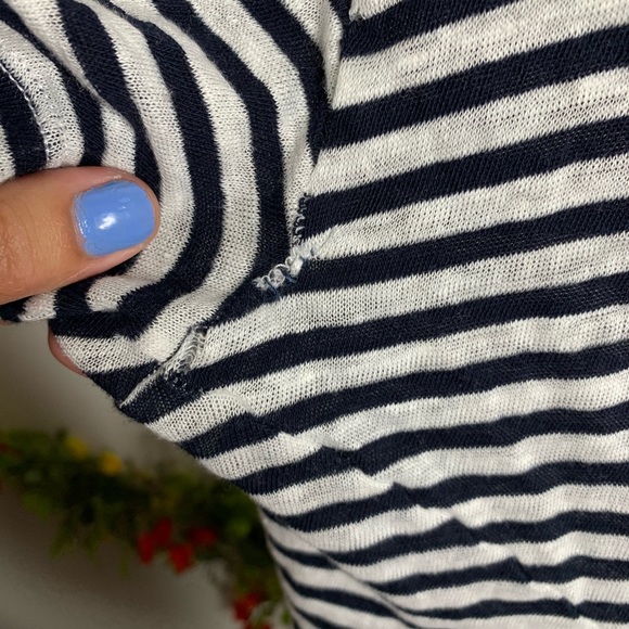 SOLD❌HP✨All Saints Stripe Tie Cropped Tee - Picture 3 of 7